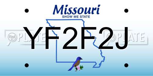 YF2F2J Missouri License Plate