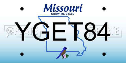 YGET84 Missouri License Plate