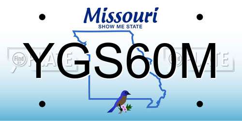 YGS60M Missouri License Plate