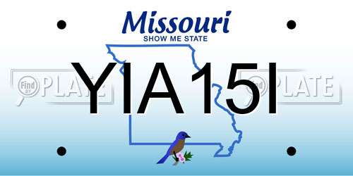 YIA15I Missouri License Plate