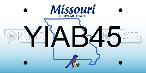 YIAB45 Missouri License Plate