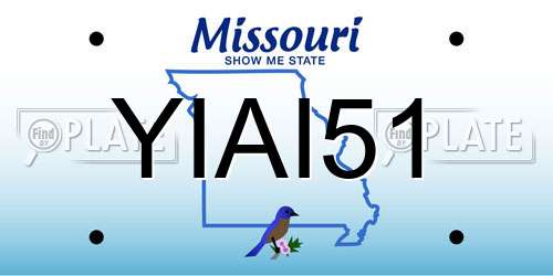 YIAI51 Missouri License Plate