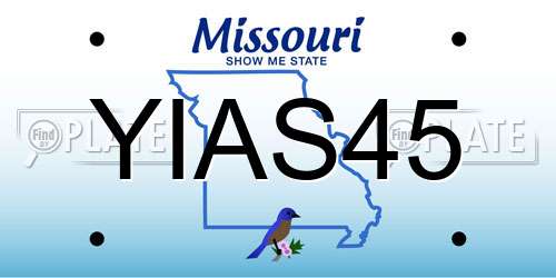 YIAS45 Missouri License Plate