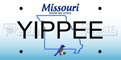 YIPPEE Missouri License Plate