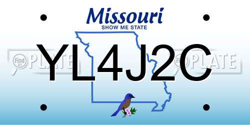 YL4J2C Missouri License Plate