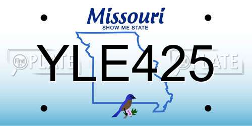 YLE425 Missouri License Plate