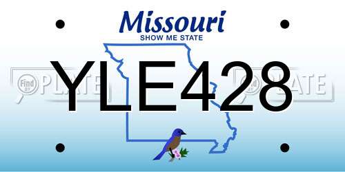 YLE428 Missouri License Plate