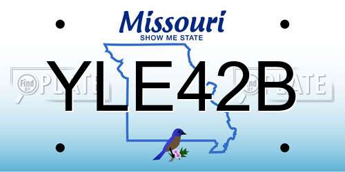 YLE42B Missouri License Plate