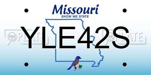 YLE42S Missouri License Plate