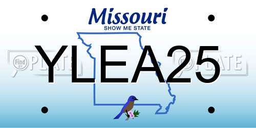 YLEA25 Missouri License Plate