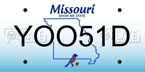 YOO51D Missouri License Plate