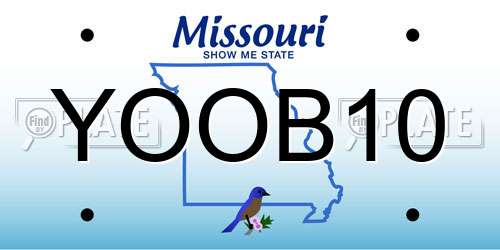 YOOB10 Missouri License Plate