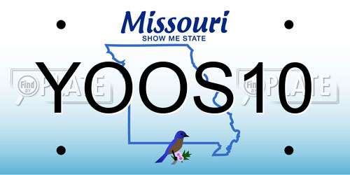 YOOS10 Missouri License Plate