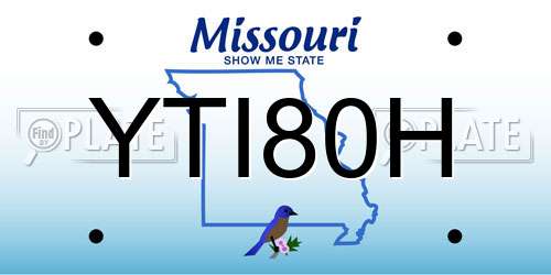 YTI80H Missouri License Plate