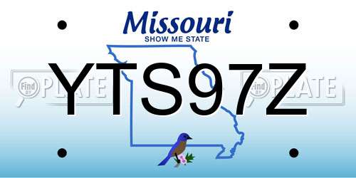YTS97Z Missouri License Plate