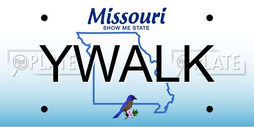YWALK Missouri License Plate