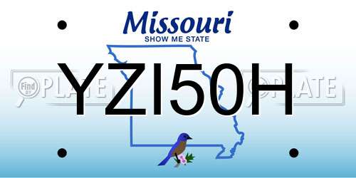 YZI50H Missouri License Plate