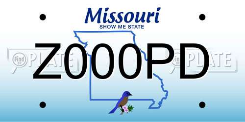 Z000PD Missouri License Plate