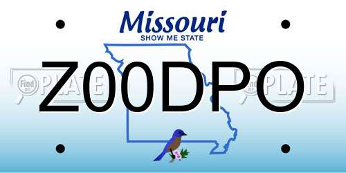 Z00DPO Missouri License Plate