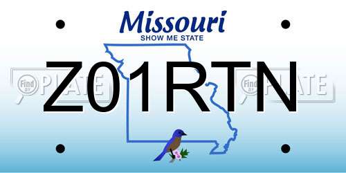 Z01RTN Missouri License Plate