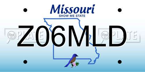 Z06MLD Missouri License Plate