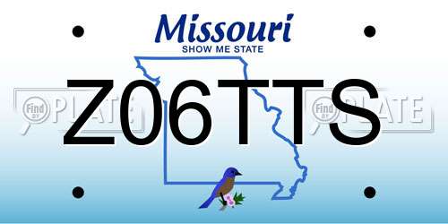 Z06TTS Missouri License Plate