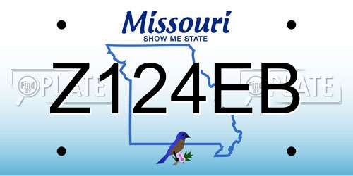 Z124EB Missouri License Plate