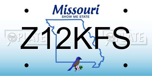 Z12KFS Missouri License Plate
