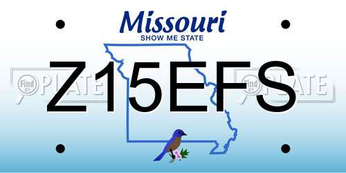 Z15EFS Missouri License Plate