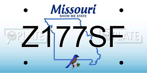 Z177SF Missouri License Plate