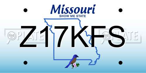 Z17KFS Missouri License Plate