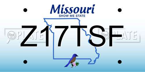 Z17TSF Missouri License Plate