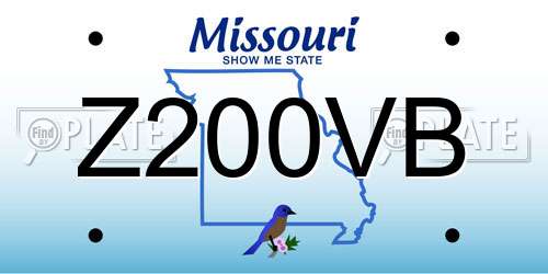 Z200VB Missouri License Plate