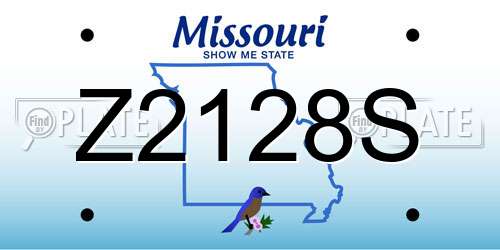 Z2128S Missouri License Plate