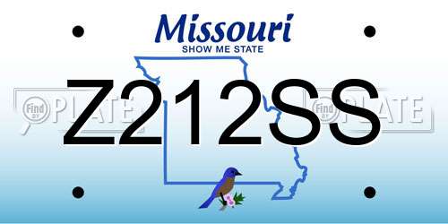 Z212SS Missouri License Plate