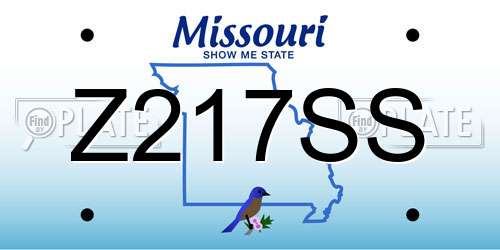 Z217SS Missouri License Plate