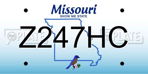 Z247HC Missouri License Plate