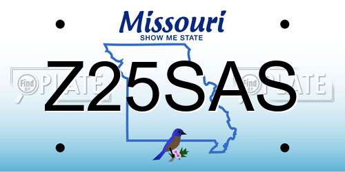 Z25SAS Missouri License Plate
