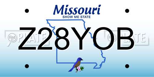 Z28YOB Missouri License Plate