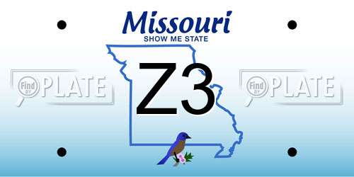 Z3 Missouri License Plate