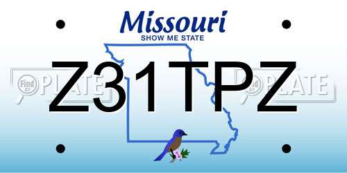 Z31TPZ Missouri License Plate