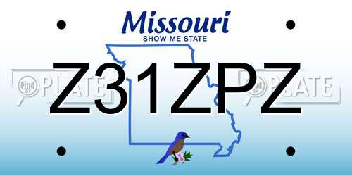 Z31ZPZ Missouri License Plate