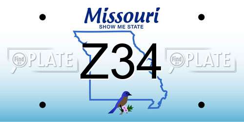 Z34 Missouri License Plate