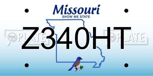 Z340HT Missouri License Plate