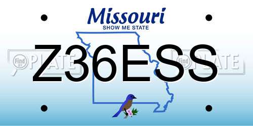 Z36ESS Missouri License Plate