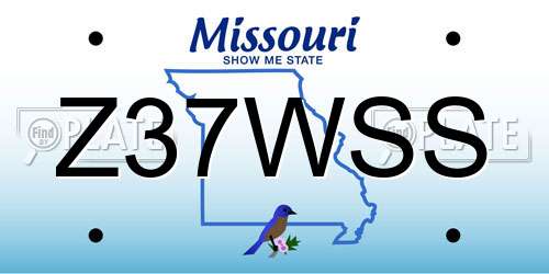 Z37WSS Missouri License Plate