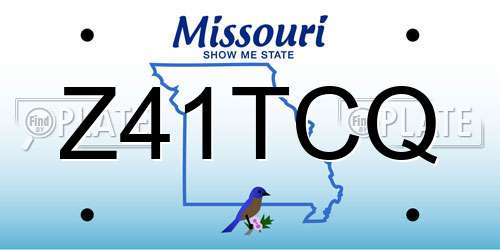 Z41TCQ Missouri License Plate
