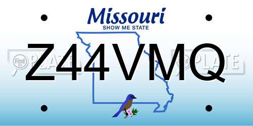 Z44VMQ Missouri License Plate