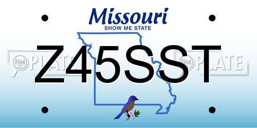 Z45SST Missouri License Plate