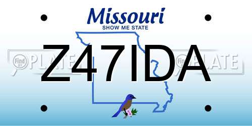 Z47IDA Missouri License Plate